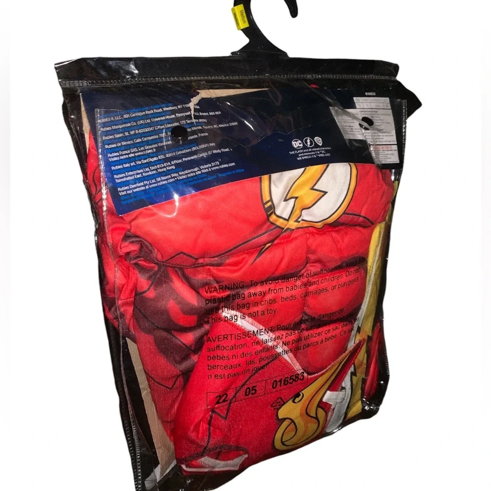 KIDS THE FLASH HALLOWEEN COSTUME SIZE MEDIUM 8-10
